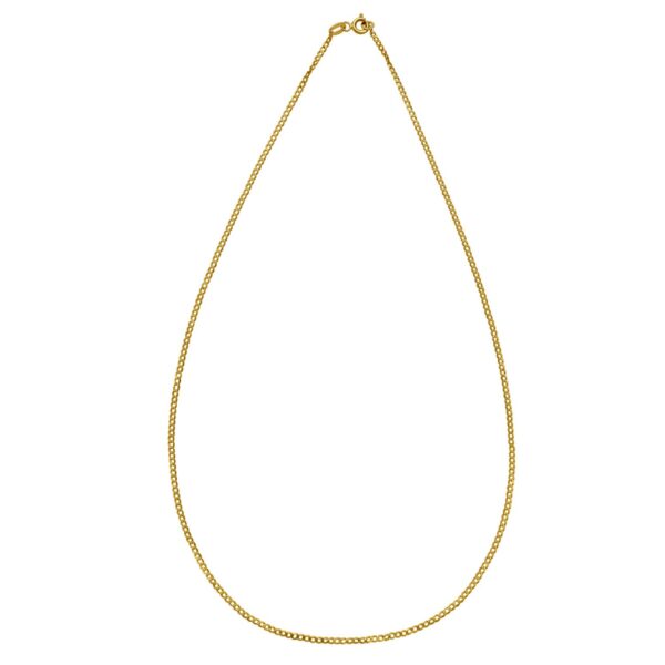 14k Yellow Gold Solid Curb Chain (2.60 mm) - alternate view 3