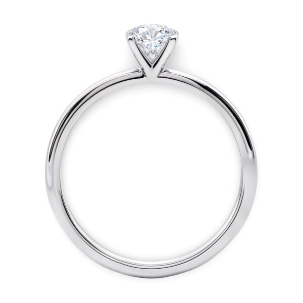 3/4 Carat Round Lab Grown IGI G/VS1 Diamond Solitaire Ring in Sterling Silver - alternate view 4