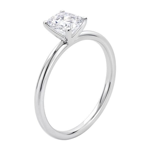 1 1/2 Carat Emerald Lab Grown IGI G/VS1 Diamond Solitaire Ring in 10K White Gold - alternate view 2