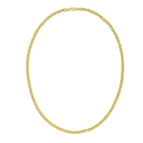 Sterling Silver Gold Plated Rolo Chain (4.70 mm) - alternate view 2