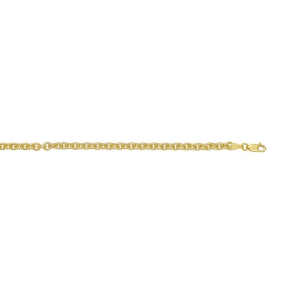 Sterling Silver Gold Plated Rolo Chain (4.70 mm) - alternate view 4