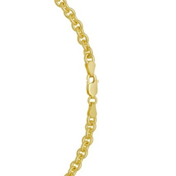 Sterling Silver Gold Plated Rolo Chain (4.70 mm) - alternate view 5