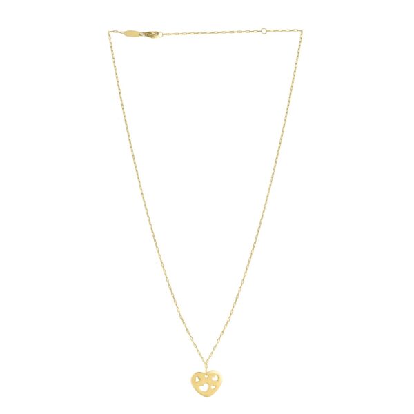 Cutout Heart Necklace in 14K Yellow Gold - alternate view 2