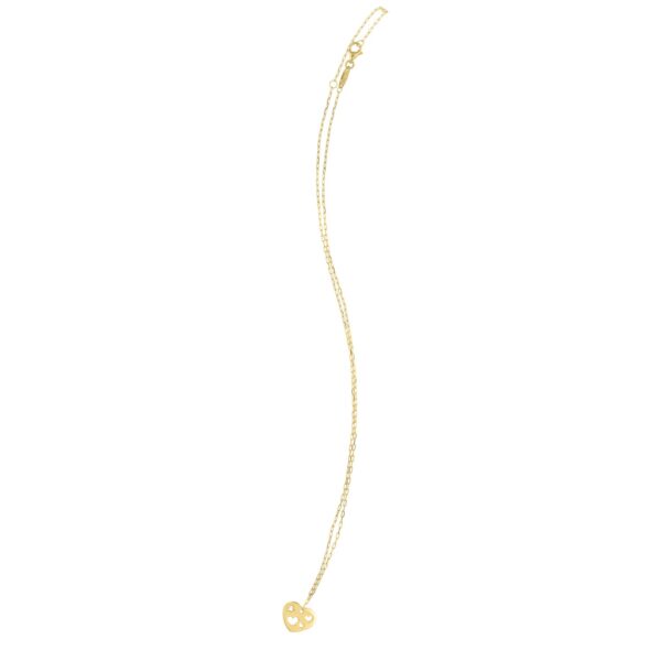 Cutout Heart Necklace in 14K Yellow Gold - alternate view 3