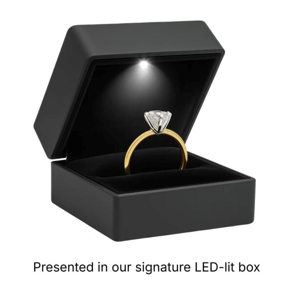 1 Carat Oval Lab Grown IGI G/VS1 Diamond Solitaire Ring in 14K Yellow Gold - alternate view 5