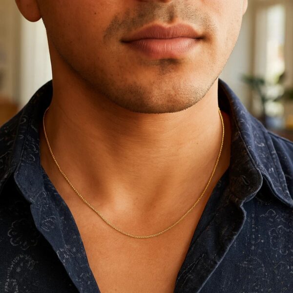 14k Yellow Gold Machine Rope Chain (1.00 mm) - alternate view 4
