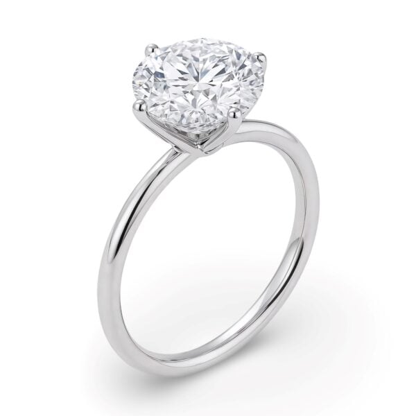 2 Carat Round Lab Grown IGI G/VS1 Diamond Solitaire Ring in 10K White Gold - alternate view 2