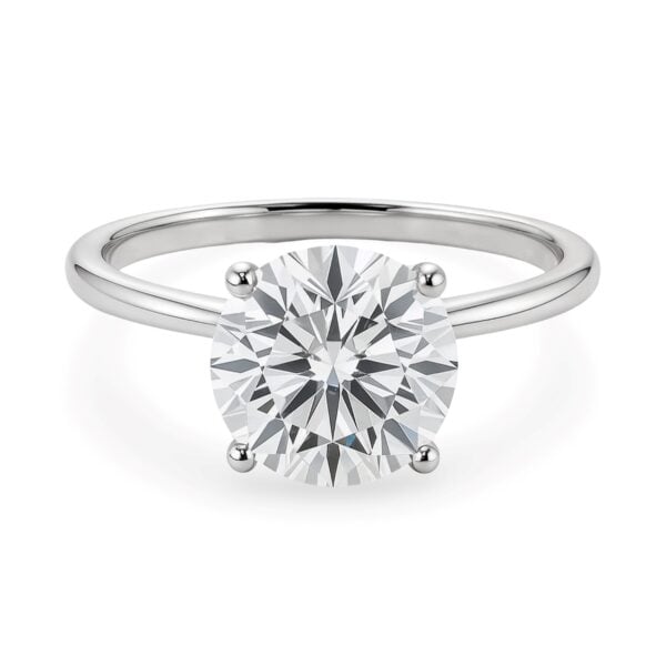 2 Carat Round Lab Grown IGI G/VS1 Diamond Solitaire Ring in 10K White Gold - alternate view 3
