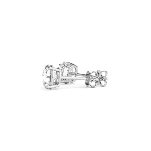 3 cttw Certified IGI Lab Grown Round Diamond Stud Earrings 14k White Gold(G/VS2) - alternate view 4