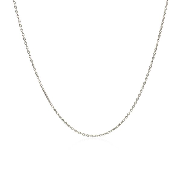10k White Gold Oval Cable Link Chain (0.97 mm) - alternate view 2