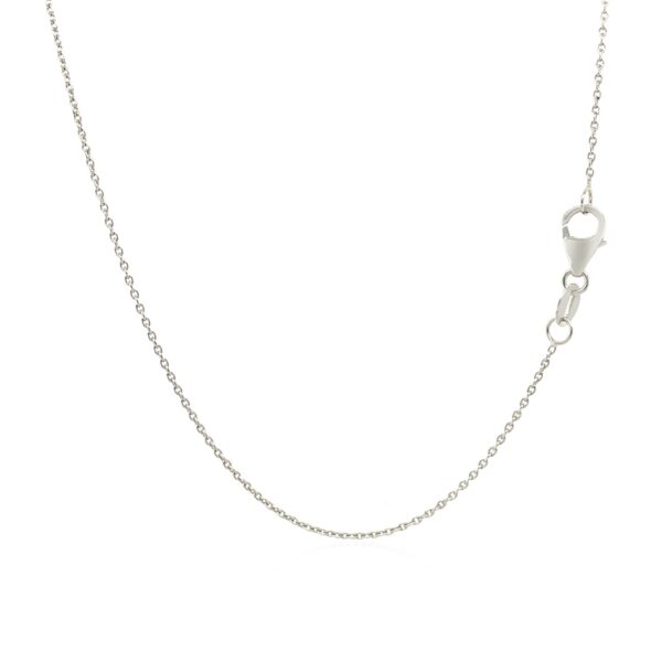 10k White Gold Oval Cable Link Chain (0.97 mm) - alternate view 3