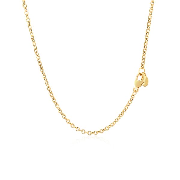 14k Yellow Gold Chain Necklace with Polished Knot - alternate view 2