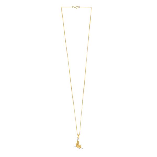 Seal Necklace in 10k Two Tone Gold - Two-Tone Gold - alternate view 2