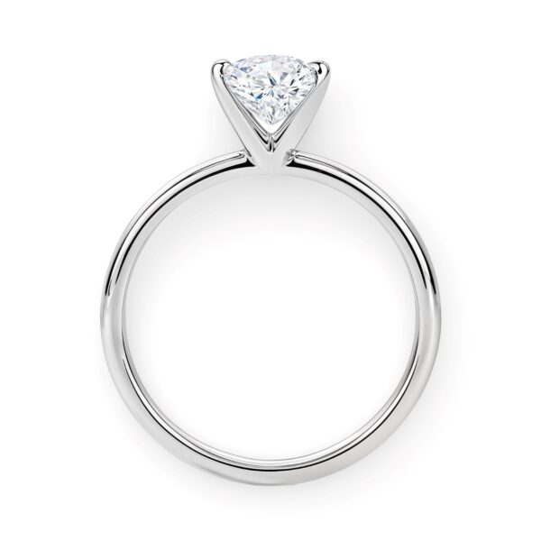 1.50Ct Princess Lab Grown IGI G/VS1 Diamond Ring in 10K White Gold - alternate view 4
