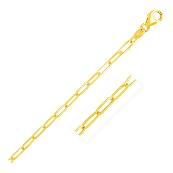 14K Yellow Gold Paperclip Chain (3.50 mm)
