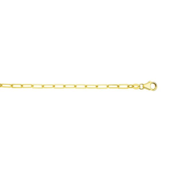14K Yellow Gold Paperclip Chain (3.50 mm) - alternate view 2