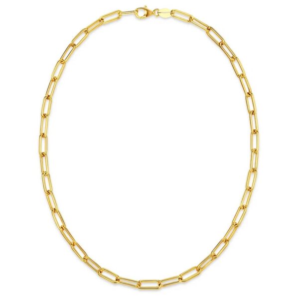 14K Yellow Gold Paperclip Chain (3.50 mm) - alternate view 3