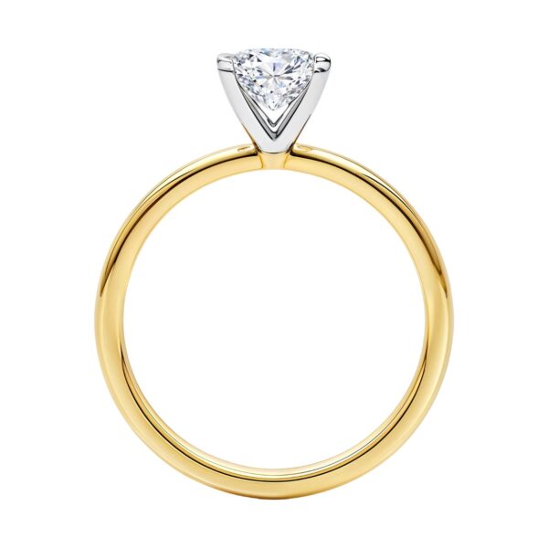 1 Carat Princess Lab Grown IGI G/VS1 Diamond Solitaire Ring in 14K Yellow Gold - alternate view 4