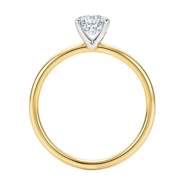 1.50Ct Emerald Lab Grown IGI G/VS1 Diamond Ring in 10K Yellow Gold - alternate view 4