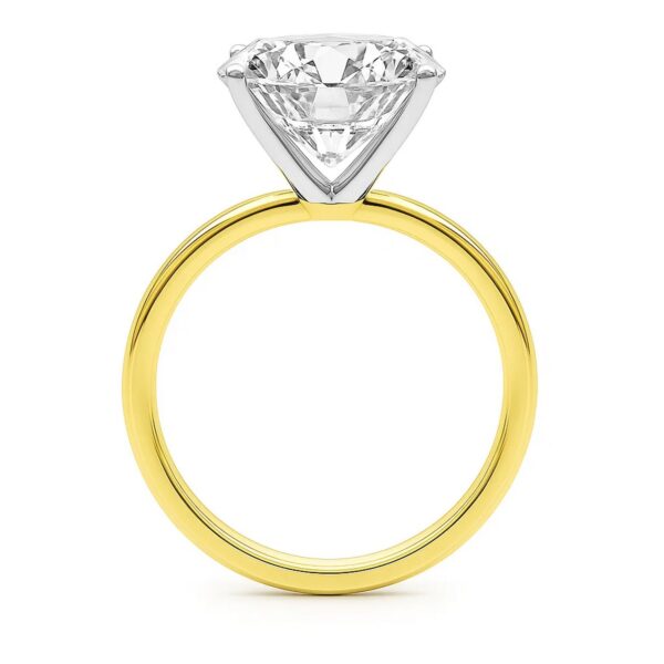 5 Carat Princess Lab Grown IGI G/VS1 Diamond Solitaire Ring in 14K Yellow Gold - alternate view 4