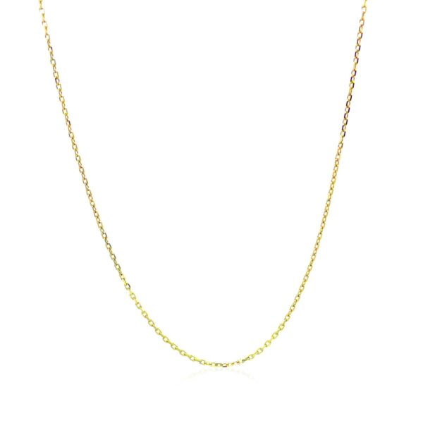 10k Yellow Gold Diamond Cut Cable Link Chain (0.87 mm) - alternate view 2