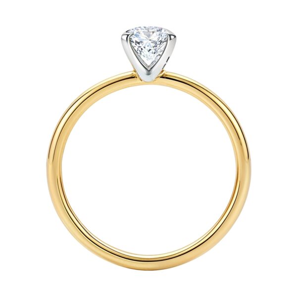 1 Carat Emerald Lab Grown IGI G/VS1 Diamond Solitaire Ring in 10K Yellow Gold - alternate view 4