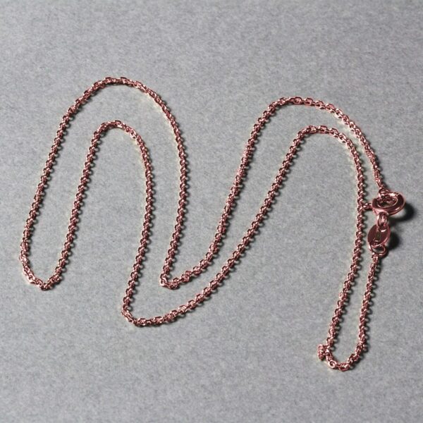 18k Rose Gold Diamond Cut Cable Link Chain (1.10 mm) - alternate view 5
