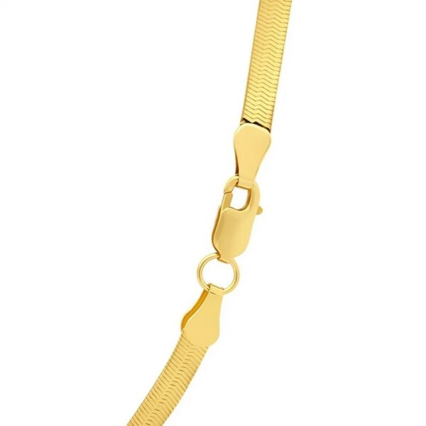 Sterling Silver Yellow Gold Plated Imperial Herringbone Chain (4.20 mm) - alternate view 4