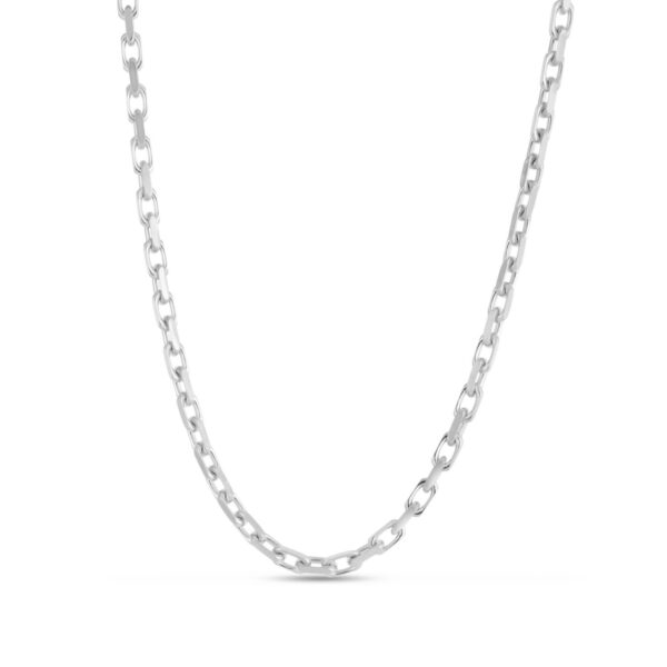 Sterling Silver Rhodium Plated French Cable Chain (3.40 mm) - alternate view 2