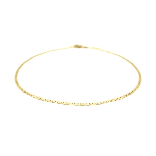 14k Yellow Gold Mariner Link Anklet 1.7mm - alternate view 2