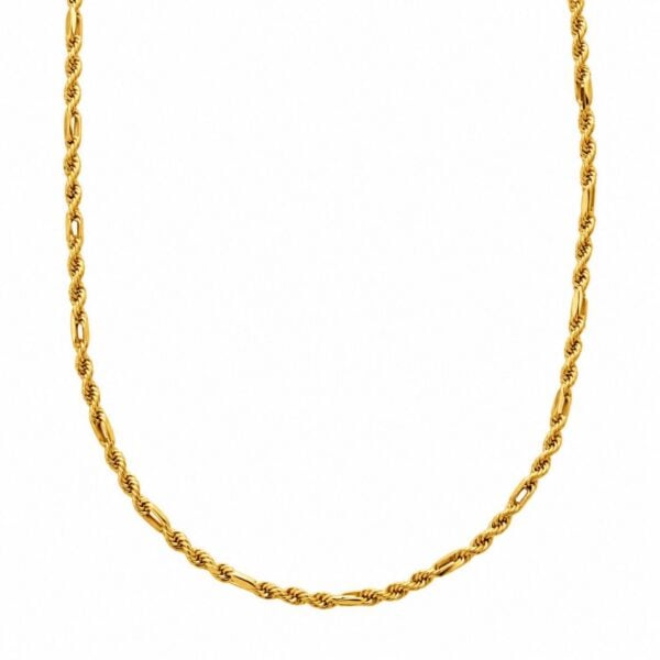 14K Yellow Gold Lite Figarope Chain (2.50 mm)