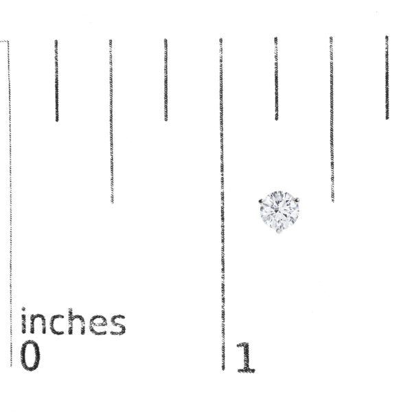 14K White Gold 1.00 Cttw Lab Grown Diamond Martini Set Round Solitaire Stud Earrings - alternate view 4