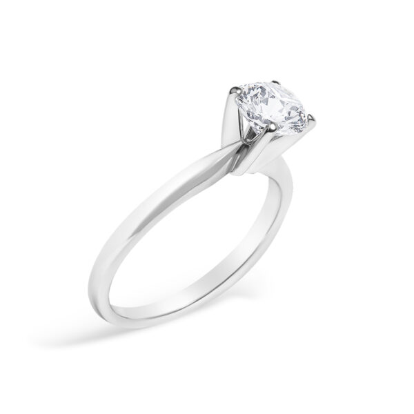 14K White Gold 1.00 Cttw Round Lab Grown Diamond Solitaire Ring - alternate view 3