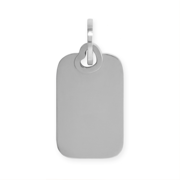 Stainless Steel Rectangle Tag Charm