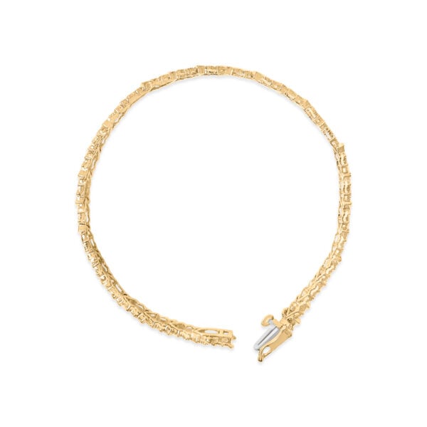 10K White and Yellow Gold 1/6 Cttw Diamond Chevron Link Bracelet - alternate view 3