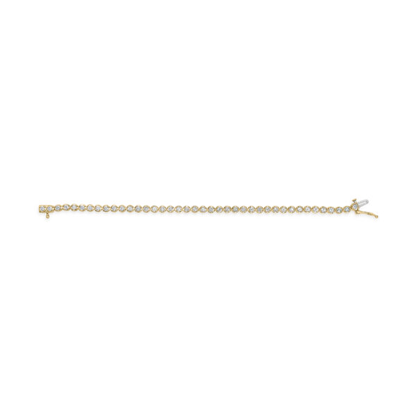 14K Yellow Gold Plated Sterling Silver 4.0 Cttw Diamond Tennis Bracelet - alternate view 3