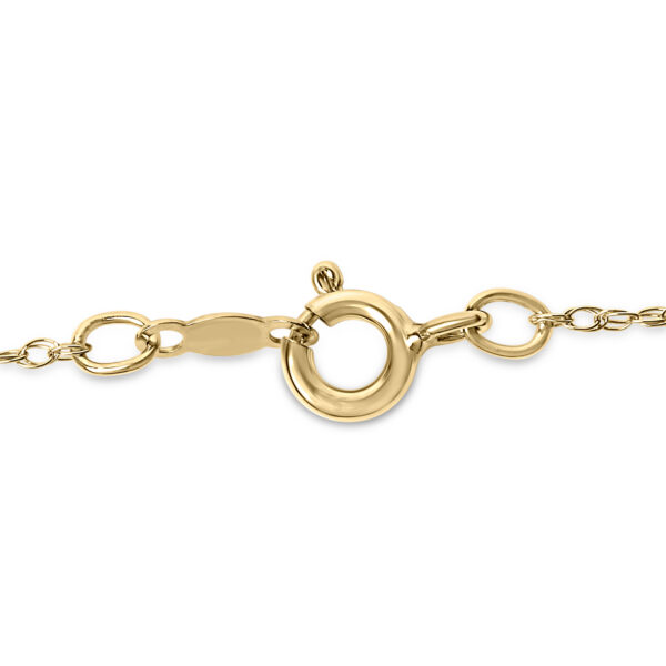 14K Yellow Gold Plated Silver 3/8 Cttw Diamond Openwork Flower Chain Bracelet - Sterling Silver - alternate view 2