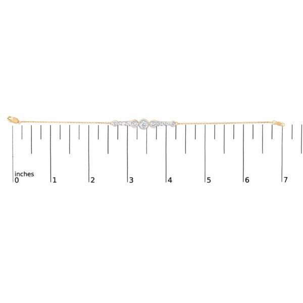 10K Yellow Gold Plated .925 Sterling Silver 1.50 Cttw Lab Grown Diamond Bezel Set Bracelet - alternate view 4