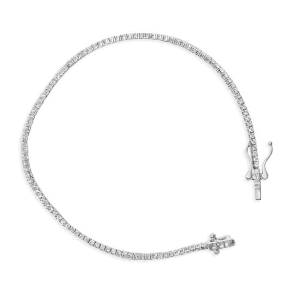 14K White Gold 1.0 Cttw Lab Grown Diamond Tennis Bracelet - alternate view 3