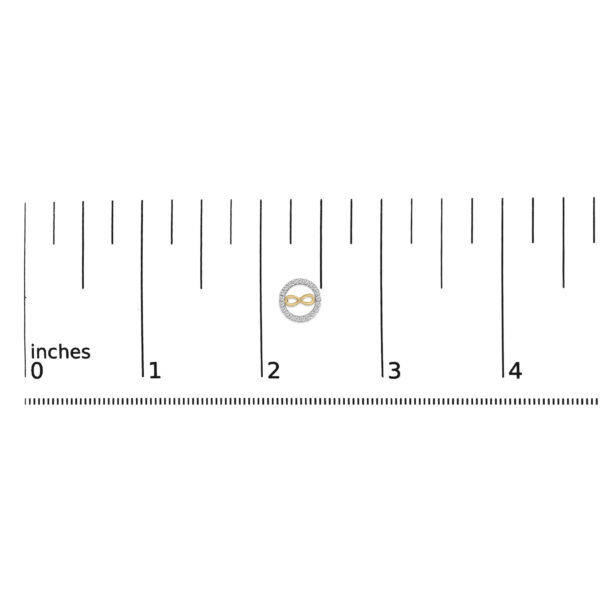 14K Yellow Gold Plated Sterling Silver 1/5 Cttw Diamond Openwork Infinity Halo Stud Earrings - alternate view 4