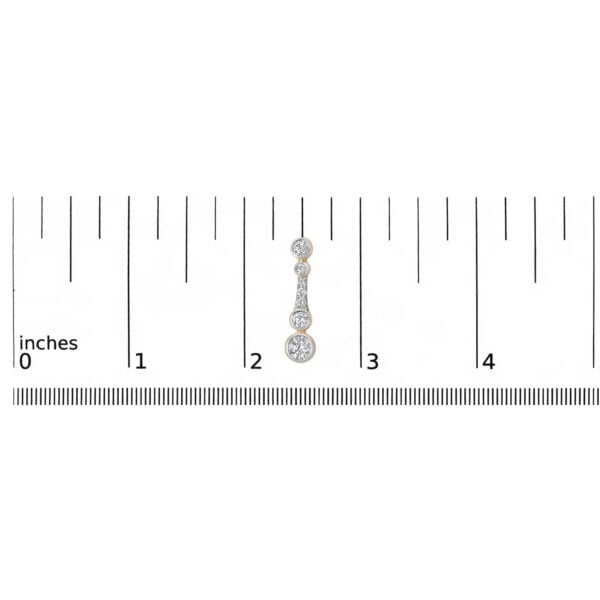 10K Yellow Gold Plated .925 Sterling Silver 2.0 Cttw Lab Grown Diamond Bezel Set Drop Earrings - alternate view 4