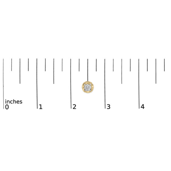 10K Yellow Gold Plated .925 Sterling Silver 1.0 Cttw Lab Grown Diamond Openwork Stud Earrings - alternate view 4