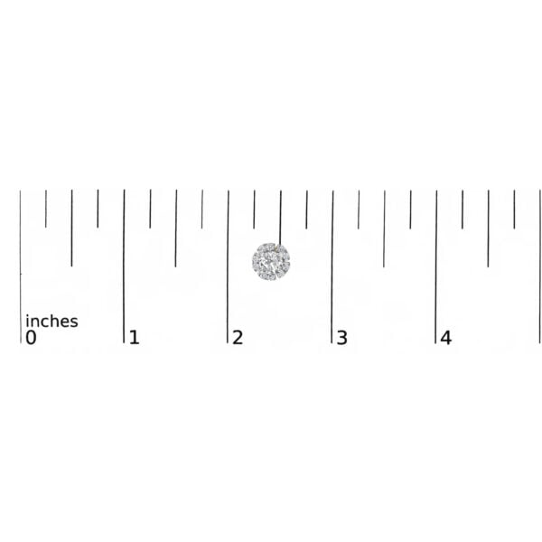 10K Yellow Gold Plated Sterling Silver 2.0 Cttw Lab Grown Diamond Floral Halo Stud Earrings - alternate view 4