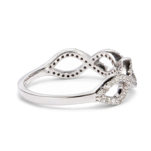 14K White Gold 1/4 Cttw Diamond Infinity Motif Band Ring - alternate view 2