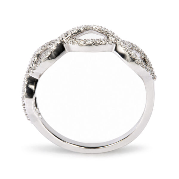 14K White Gold 1/4 Cttw Diamond Infinity Motif Band Ring - alternate view 5