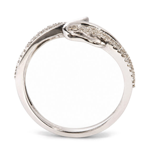 14K White Gold 1/5 Cttw Diamond Openwork Bypass Ring - alternate view 5