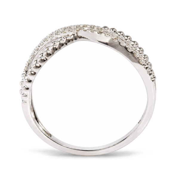 14K White Gold 1/4 Cttw Diamond Infinity Motif Bypass Ring - alternate view 5