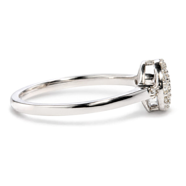 14K White Gold 1/6 Cttw Diamond Cluster Bridal Ring - alternate view 2