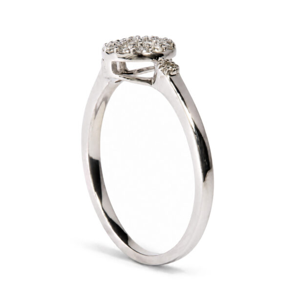 14K White Gold 1/6 Cttw Diamond Cluster Bridal Ring - alternate view 4