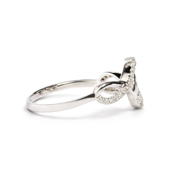 14K White Gold 1/8 Cttw Diamond Infinity Band Ring - alternate view 2